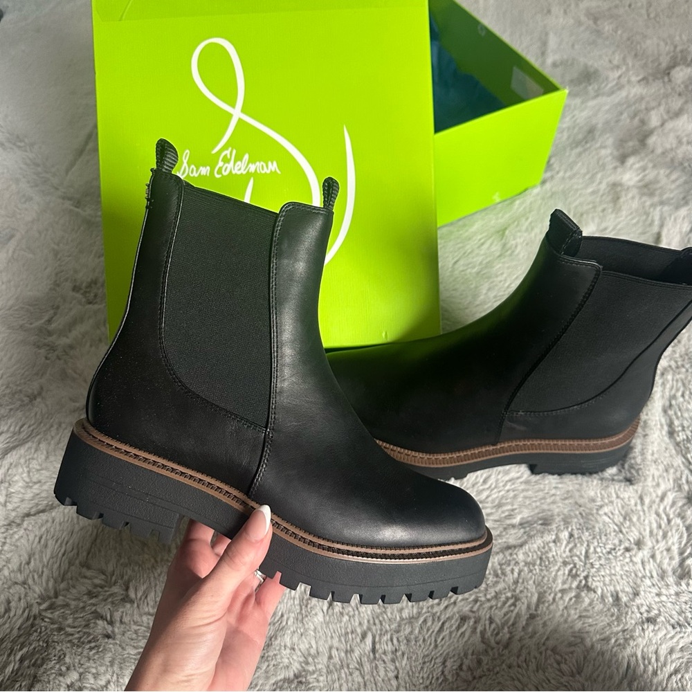 NWT Sam Edelman LAGUNA CHELSEA BOOT Black Size 9 with Box